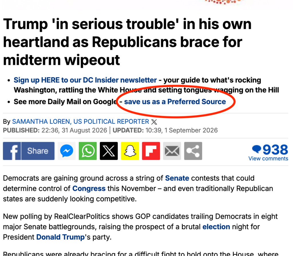 daily mail preferred source example